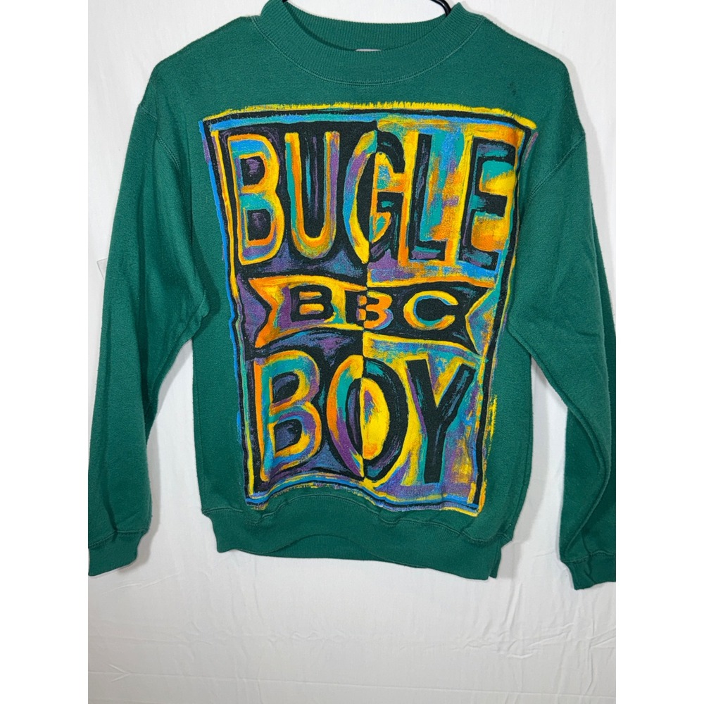Vintage Bugle Boy BBC Graphic Crew Neck Sweatshirt Kids Medium (12-14)